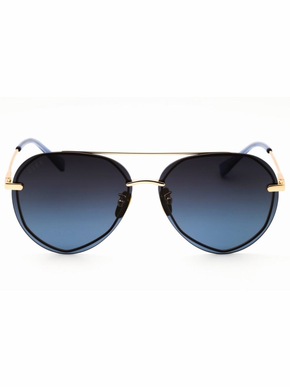 NEW DIFF Eyewear LENOX GD-BL122P Gold Sunglasses Authentic
